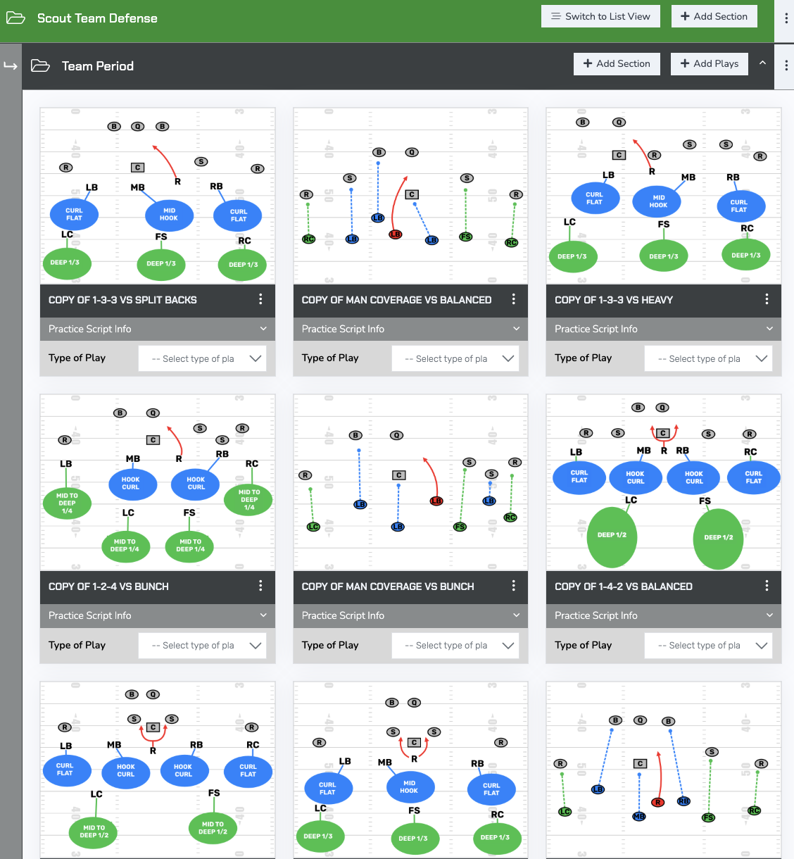 Flag Football Scout Cards