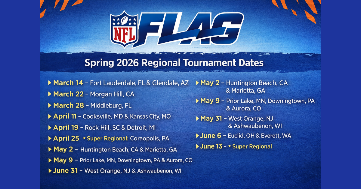 NFL FLAG Announces Spring 2026 Regional Tournament Schedule
